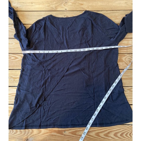 NEW Soulgani Active Open Back Long Sleeve Top Size Large Women’s Black - Picture 6 of 8